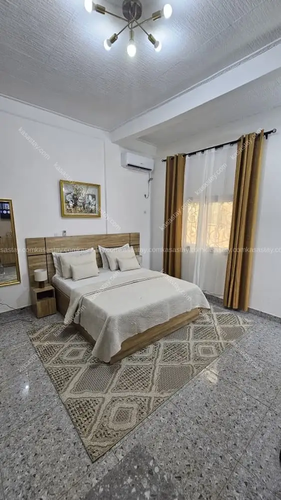 Chambre meublée par sweet Blue Horizon ( Makepe abou de Bangui )