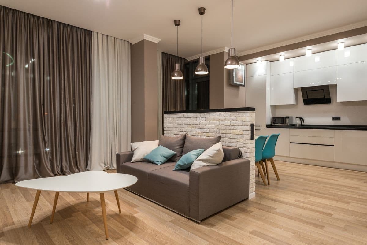 Modern furnished apartment living room in Cameroon