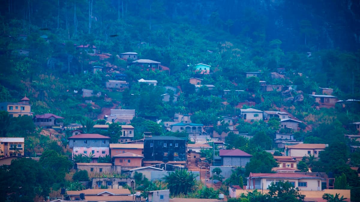 Hills and skyline of Yaoundé, Cameroon